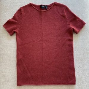 THEORY Tolleree Short Sleeve Cashmere Sweater